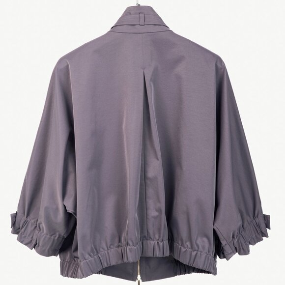 St. John PF/12 Purple Mock-Neck Blouson Jacket - Picture 2 of 9